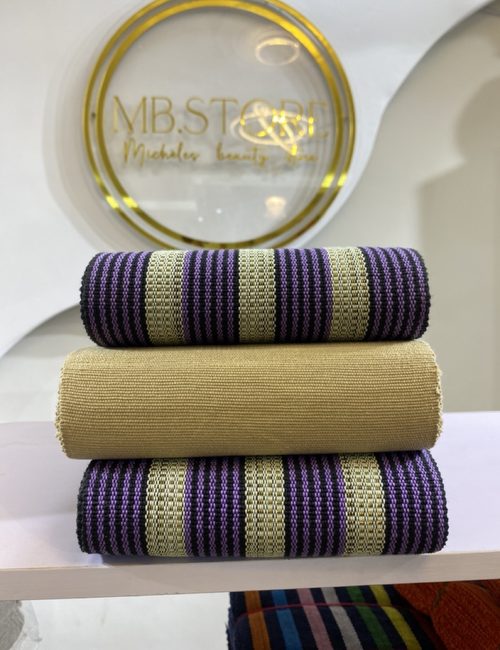 Tissu MB.STORE violet rayé